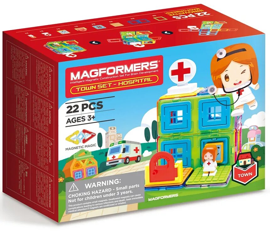 Конструктор магнитный Магформерс Town Set 717006. Магнитный конструктор Magformers 717006 Town Set Hospital / город. Конструктор Stellar городок 04005 40 деталей. Тракторный модуль Магформерс. Town sets