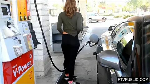 Flashing Ass At The Gas Station, Gas Station, Flashing, porn, gif, video, c...