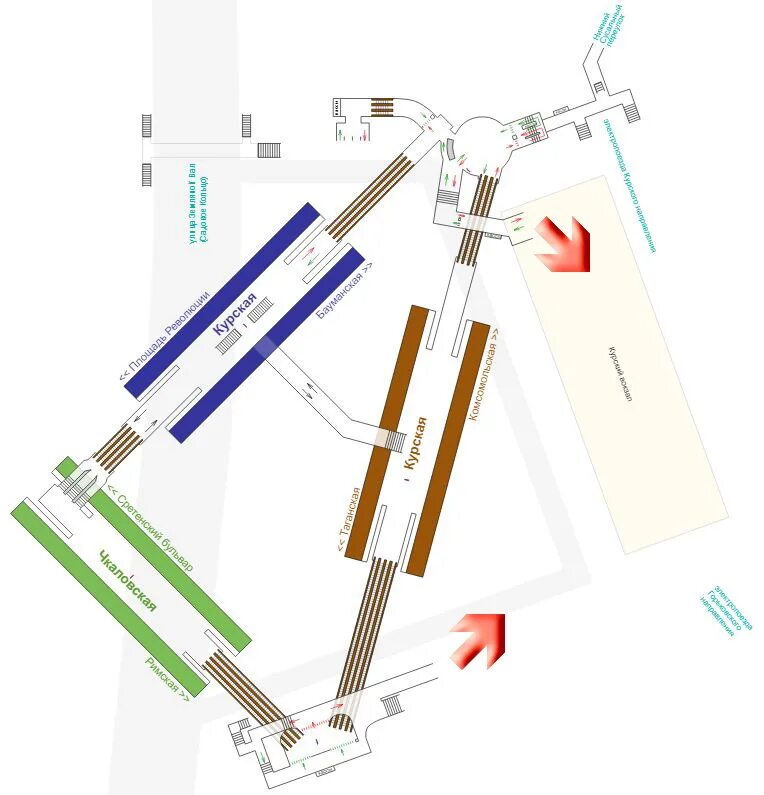 Станция метро Курская Кольцевая схема. Схема метро Курская выходы. Схема выходов метро Курская Кольцевая. Курский вокзал метро Курская Кольцевая. Чкаловская выходы