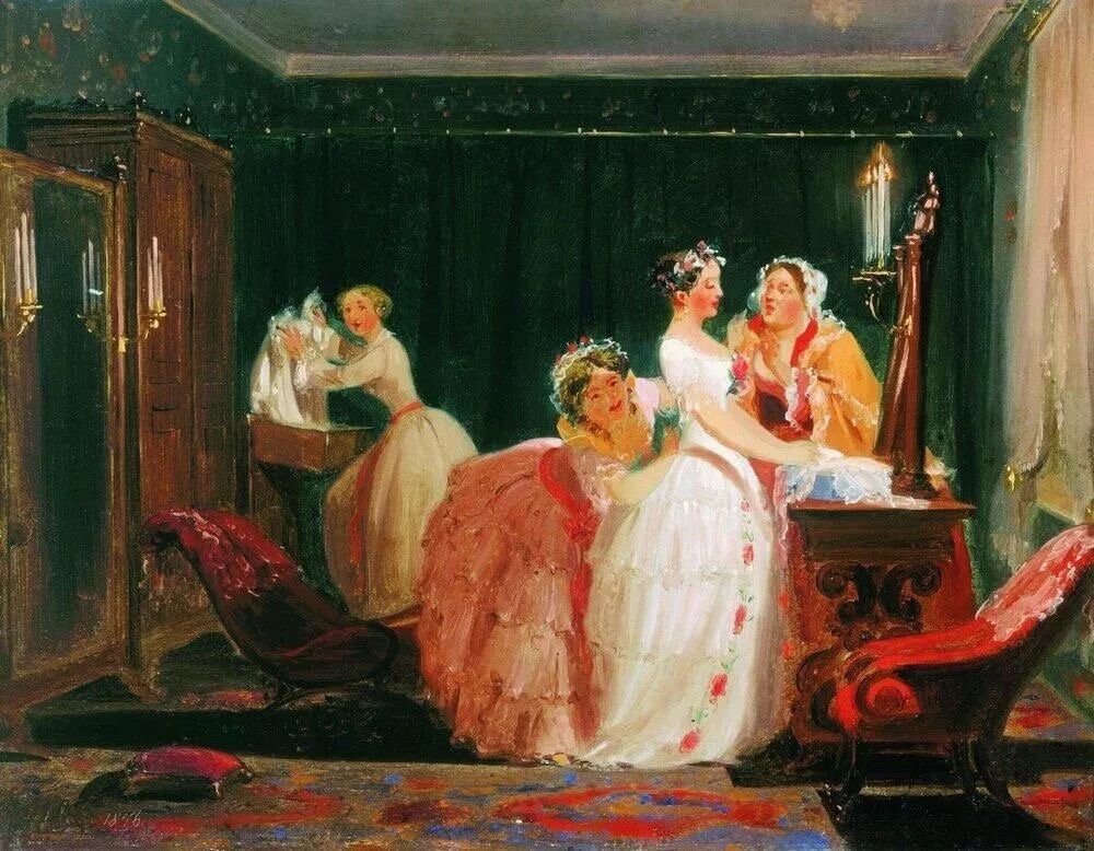 Ассортимент невест предложенных художник. Бронников фёдор андреевич картины. художник фирс журавлев, &quot;перед венцом&quot;. 1874. бронников федор андреевич (1827-1902). бронников фёдор картина сборы к венцу.