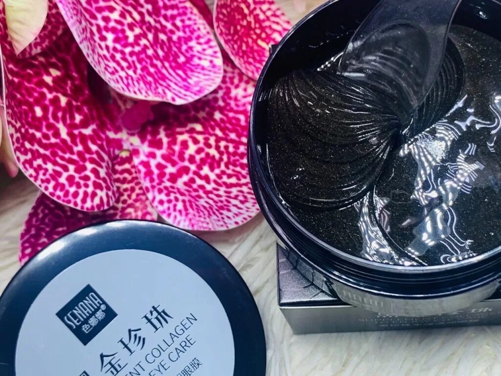 Патчи черного цвета. Патчи supplement collagen to enjoy eye care. senana supplement collagen to enjoy eye care, pearl moisturizing eye mask, 60 шт.. senana supplement collagen to enjoy eye. senana гидрогелевые патчи для глаз supplement collagen to enjoy eye care.