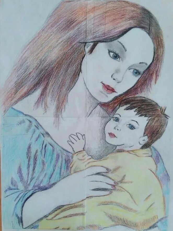 Рисунок ко Дню матери. Рисунок для мамы. Красивый рисунок для мамы. Рисунки ко Дню матери красивые. Мама с ребенком 4 класс
