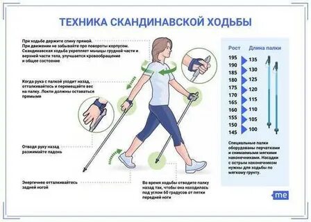 Техника скандинавской ходьбы инструкция