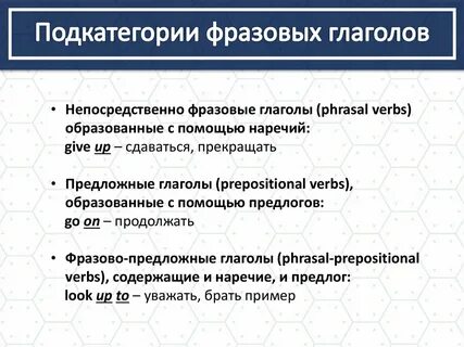 Составить 5 предложений с фразовыми глаголами