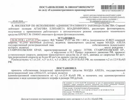 Постановление об административном правонарушении таможенного органа