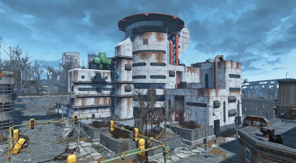 Fallout 4 психиатрическая. Больница милтон fallout 4. фоллаут 4 больница милтон на карте. больница в фоллаут 4. fallout 4 город до войны.