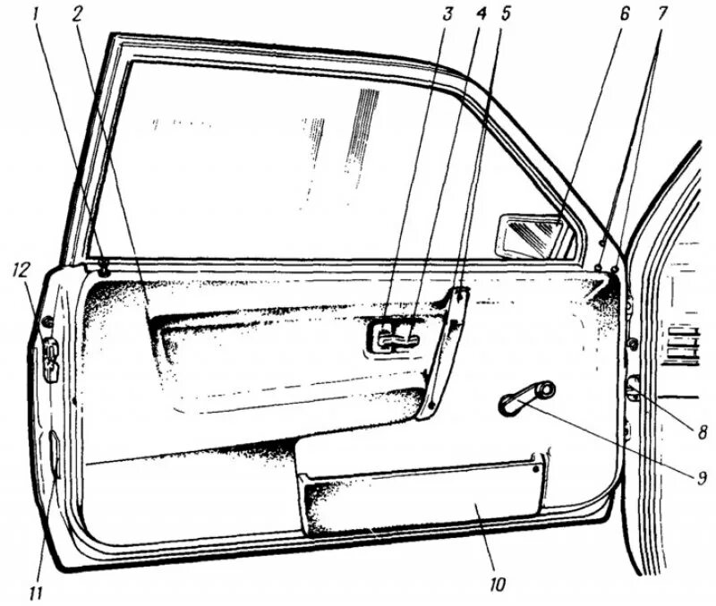 Карта двери автомобиля. Передняя дверь ВАЗ 2114 конструкция. Схема замка передней двери ВАЗ 2109. Направляющие передней двери ВАЗ 2109. Дверь ВАЗ 2109 без карты.