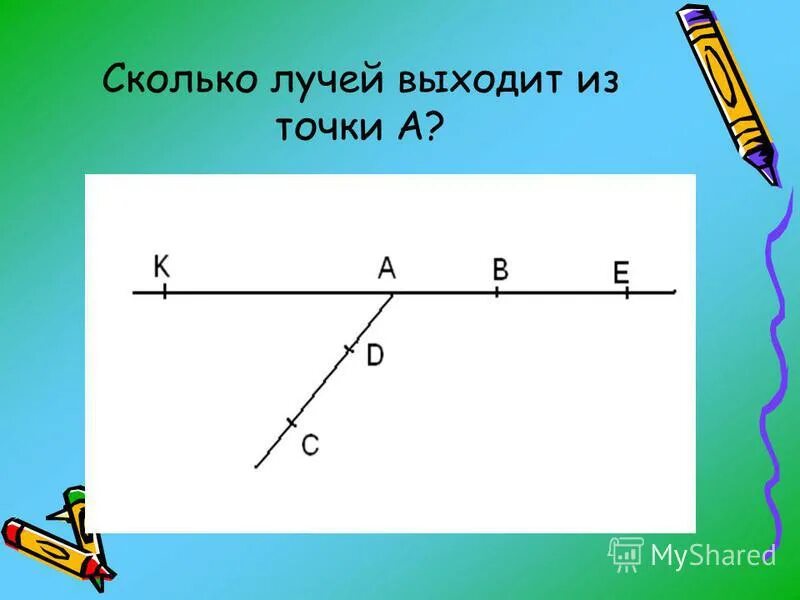 Определи сколько лучей