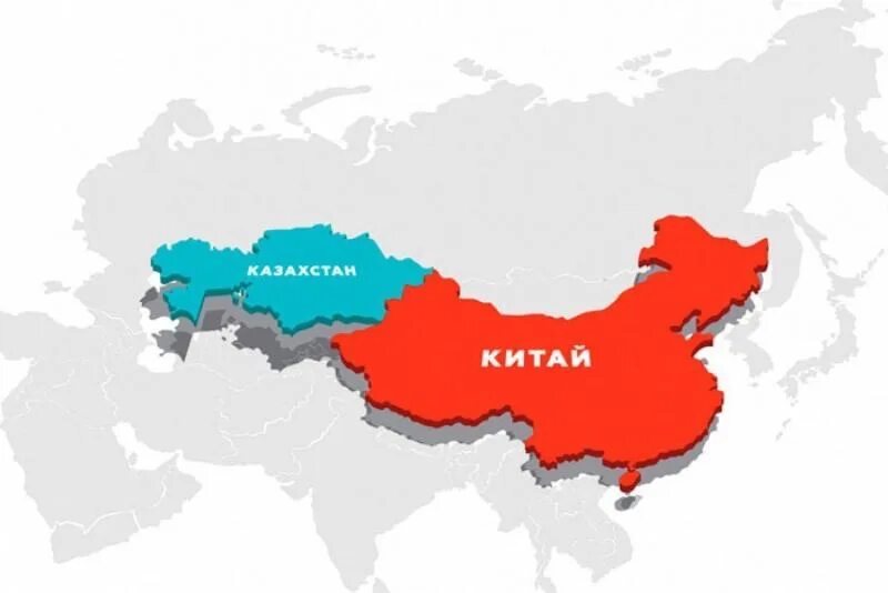 Карта китай казахстан