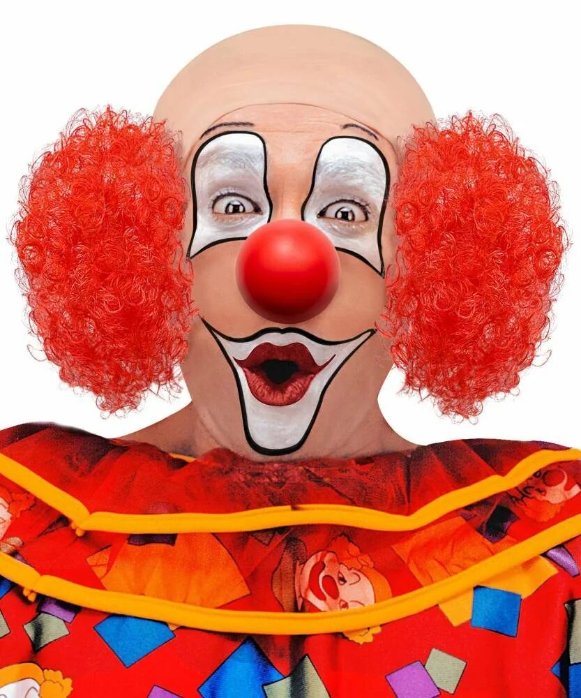 Современный клоун. Оранжевый клоун. Рыжий клоун. Клоун с оранжевыми волосами. Веселая музыка для клоуна