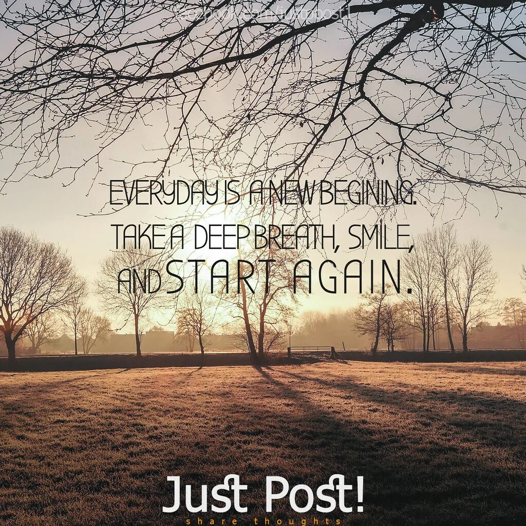 Every day is a beginning