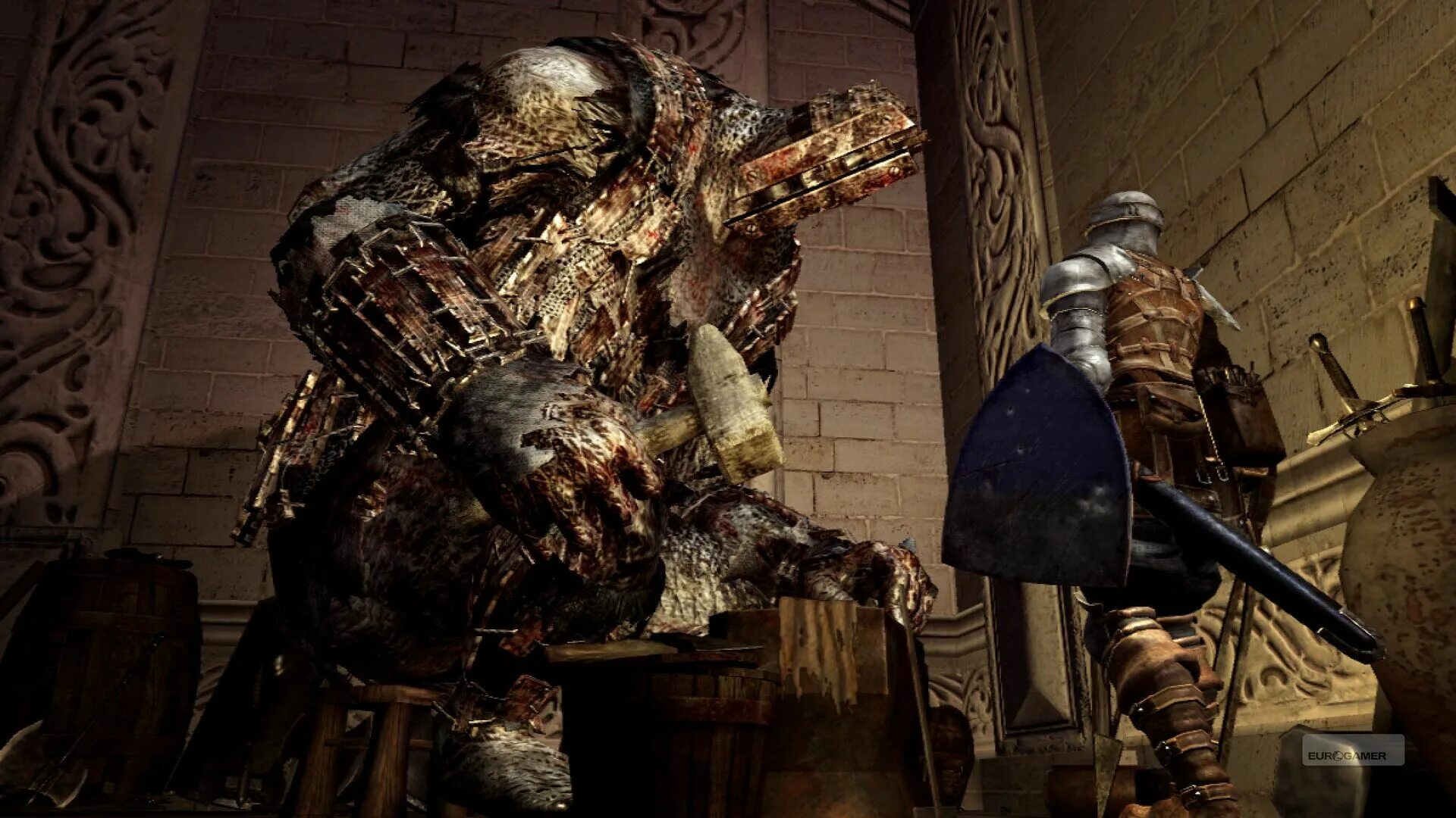 Кузнец дарк. Dark souls 1 гигант кузнец. великан кузнец dark souls 1. гигант дарк соулс 1. кузнец великан dark souls.