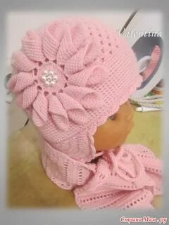 Шапочка крючком на год для девочки