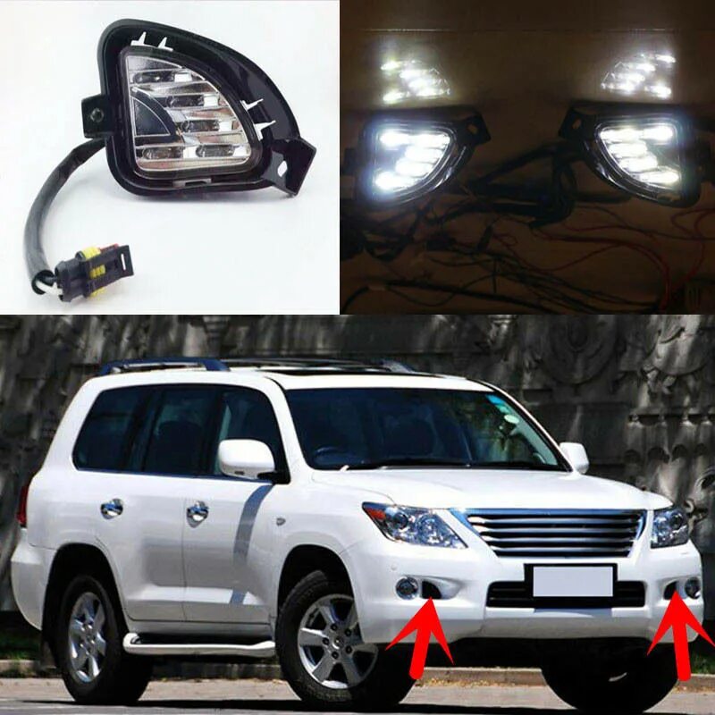 Дхо лексус. Ходовые огни Lexus lx570. Ходовые огни Лексус 570. ДХО Lexus lx570. Lx570 led бампер.