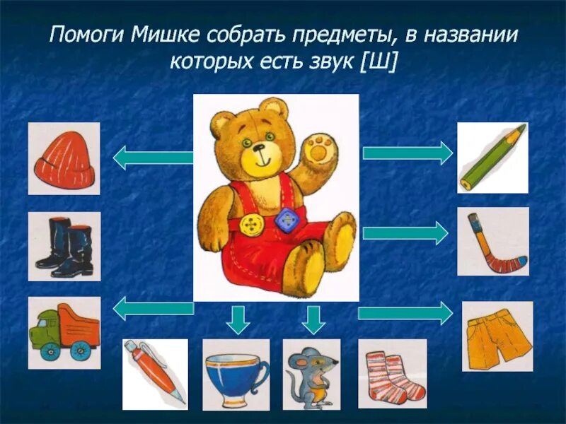Предметы в названии которых есть звук в. Предметы в названии которых есть звук ш. помоги мишке собрать предметы в названии которых есть звук ш. нахождение звука ш в слове. игрушки в названиях которых есть звук ш.