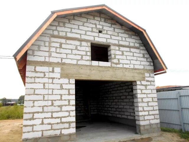 Гараж 6 на 8 из пеноблоков проекты Ход строительства свежие фото со строек гаражей и навесов