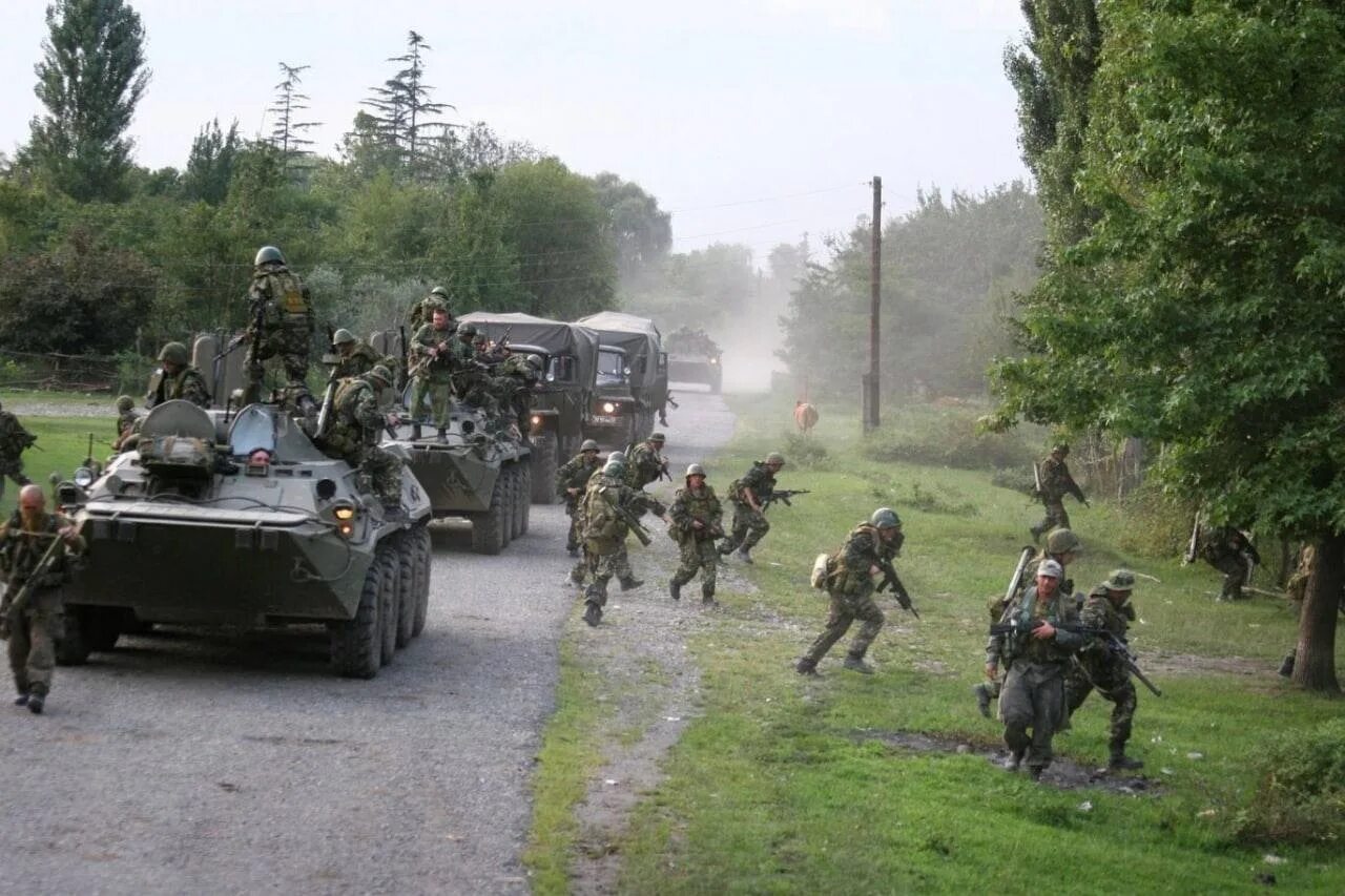Нападение колонны. Грузинские войска в Кодорском ущелье. Цхинвал 58 армия. Спецназ гру в Южной Осетии 2008.