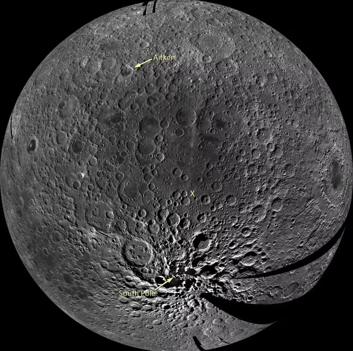 Кратер Эйткен. Эйткен кратер на Луне. Южный полюс Эйткен. Бассейн Южный полюс Эйткен на Луне.
