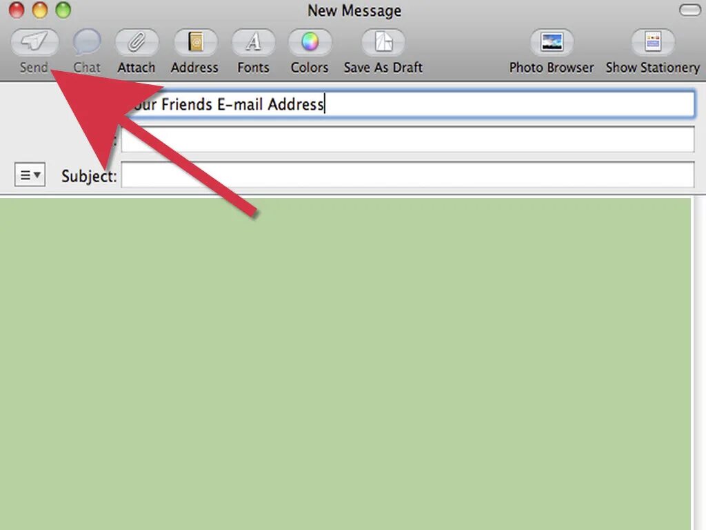 Email message just. Email message. toolbar in browser.
