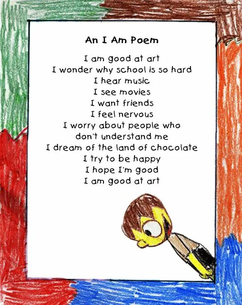 Why is he late. Be a poem. I am poem. Poems for Kids. I am poem for Kids.