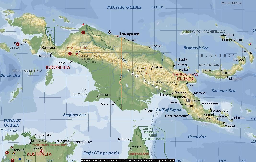 Остров новая гвинея на карте океанов. Остров новая Гвинея на карте. Новая Гвинея физическая карта. Остров Нова гвинеся на карте.