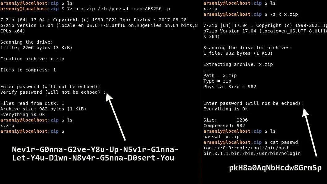 Creating zip. Creating zip