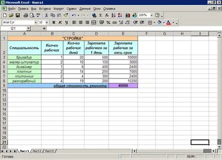 Программа для работы с таблицами excel