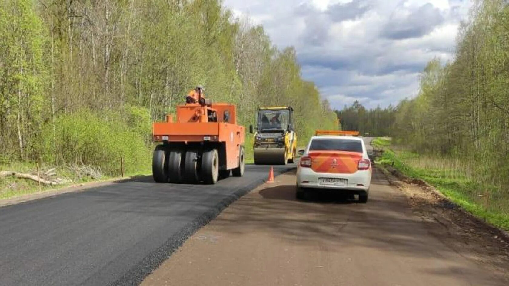 Дорога Углич Рыбинск 2021. Реконструкция дороги. Ремонт дорог. Трасса дорожные работы.