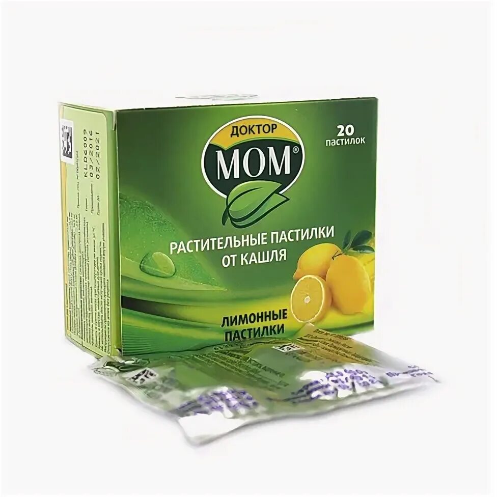 Растительные пастилки от кашля Доктор МОМ ® - "Приступ кашля и боль в горле лечи