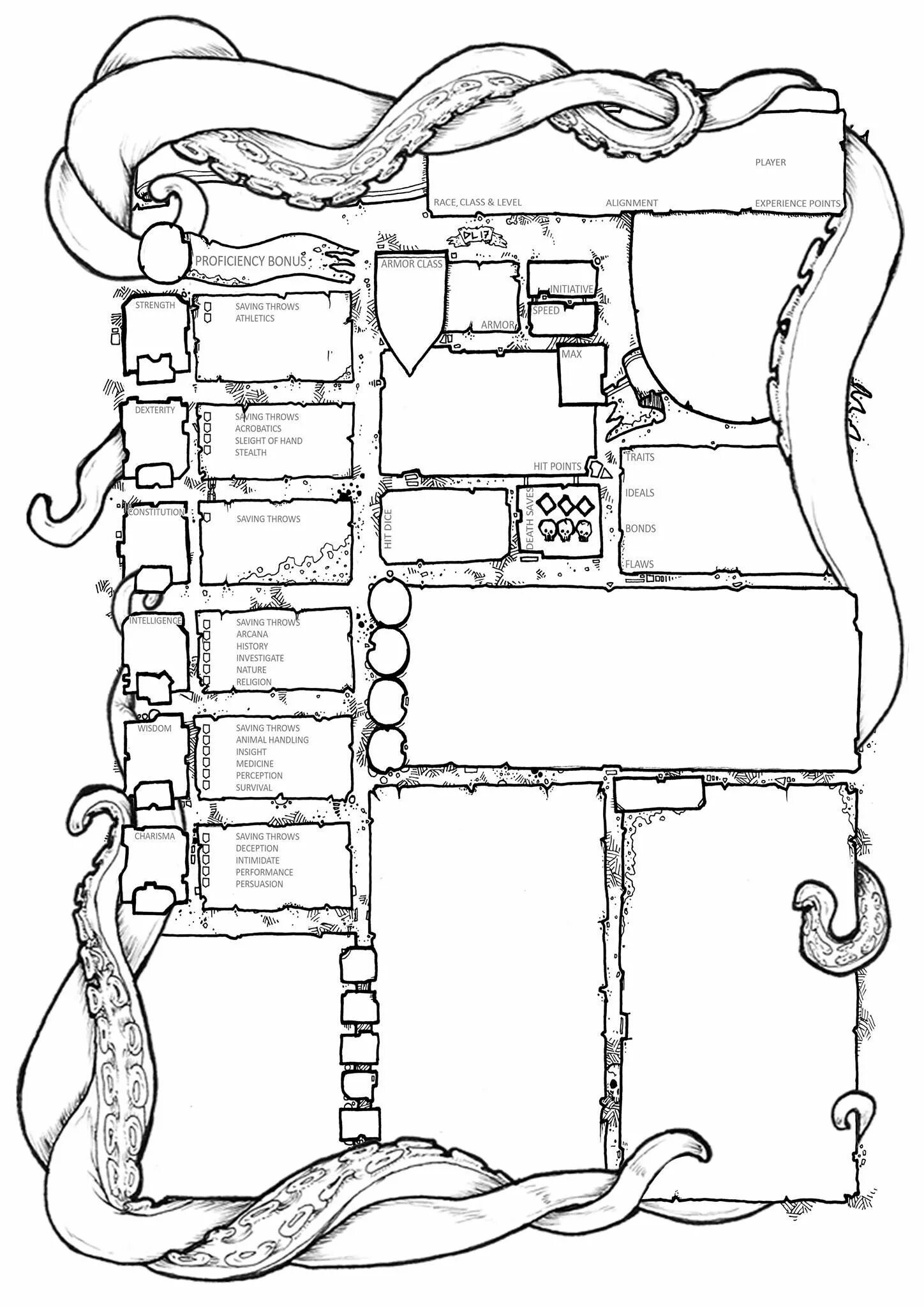 Днд шаблон персонажа. Днд лист персонажа дизайнерский. Чар лист днд 5. Лист персонажа днд 5 заклинания. Dungeons and dragons лист персонажа.