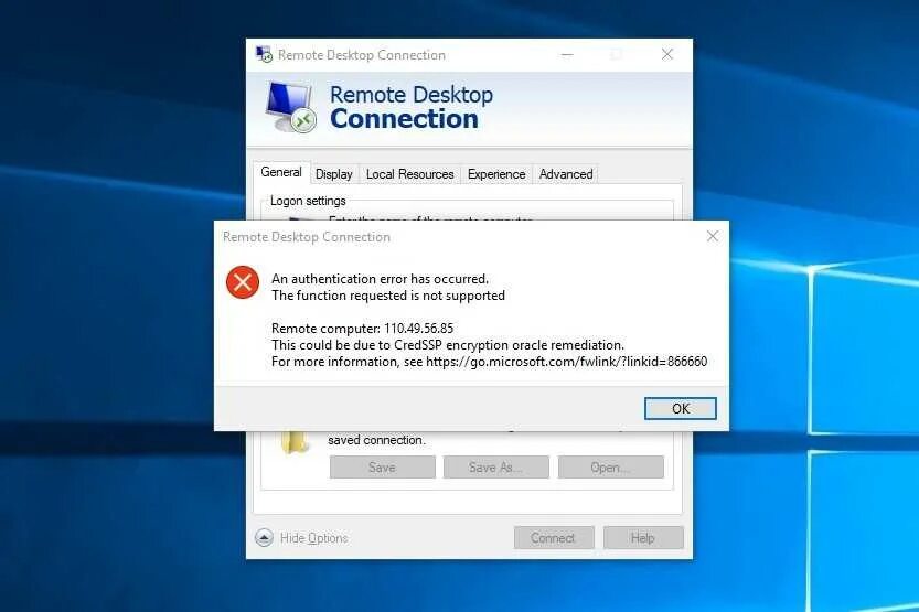 Connection expired. CREDSSP. CREDSSP ошибка. RDP ошибка. Ошибка оракула CREDSSP.