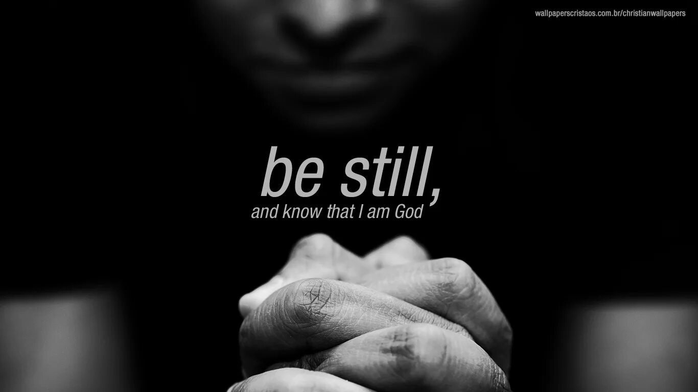 Still being. Be still. Руки вместе в молитве на чёрном фоне. Christian HD. Prayers Black Leather.
