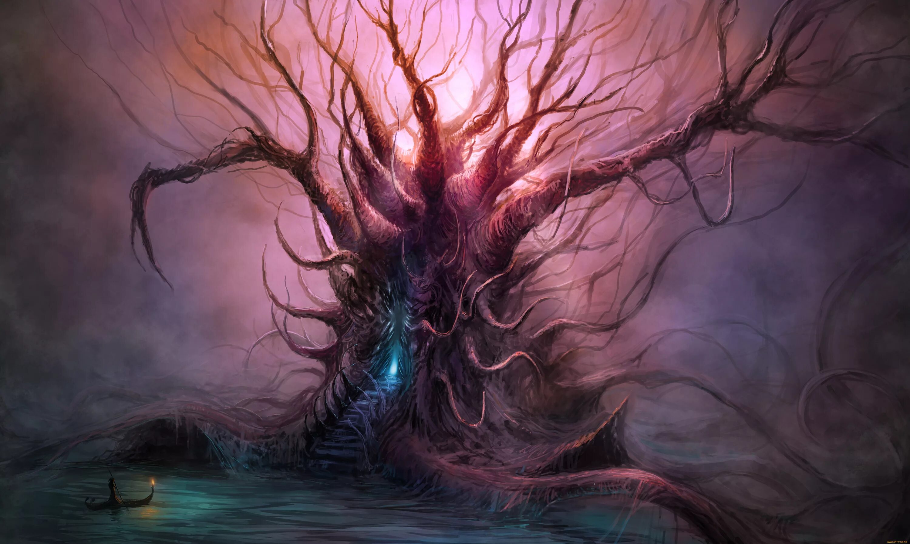 Дерево на Холме Лавкрафт. Лавкрафт дерево. Магическое дерево. Мистическое дерево.