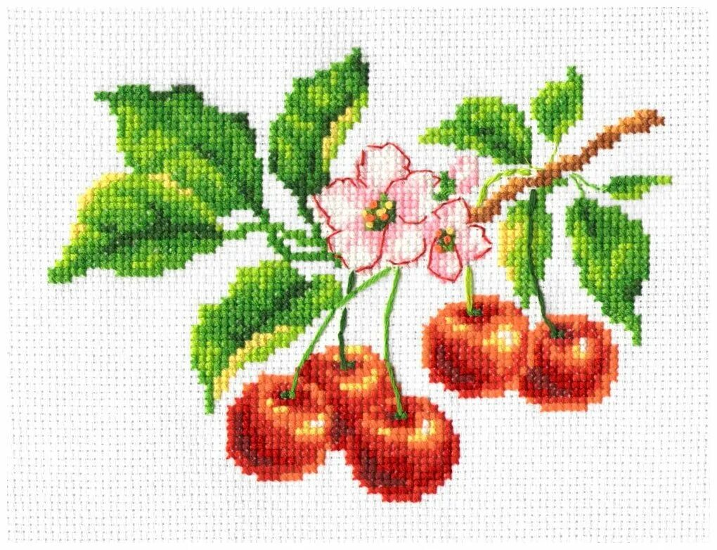 вышивка крестом вишня. вероник ажинер вишня. вышивка крестом вишни. вишенки рк-496 набор для вышивания крестом мп студия. вышивка крестом вишенки.