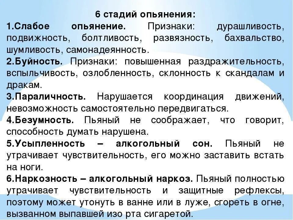 1 степень опьянения. Стадии алкогольного опьянения. Признаки алкогольного опьянения. Признаки алкогольного состояния. Описание состояния опьянения.