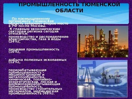 Тюмень отрасль химической промышленности