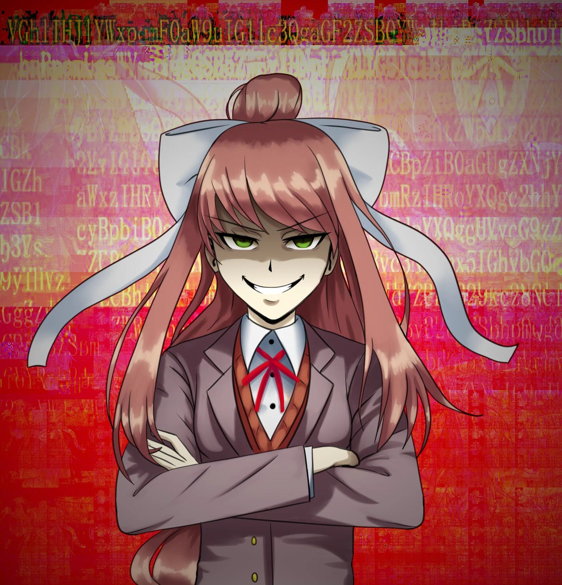 Доки доки страшно. Ддлк моника злая. моника ddlc демон. доки доки литературный клуб моника злая.