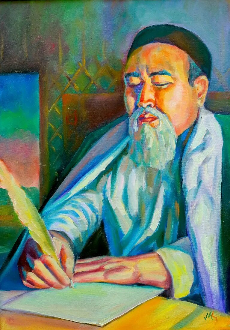 Абай кунанбай. Казахский философ абай кунанбаев. портрет абая кунанбаева. абай кунанбаев арт. цветной портрет абая кунанбаева.