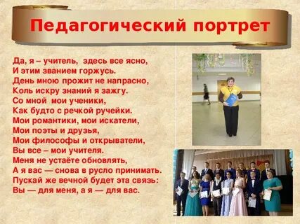 Визитная карточка на конкурс учитель года