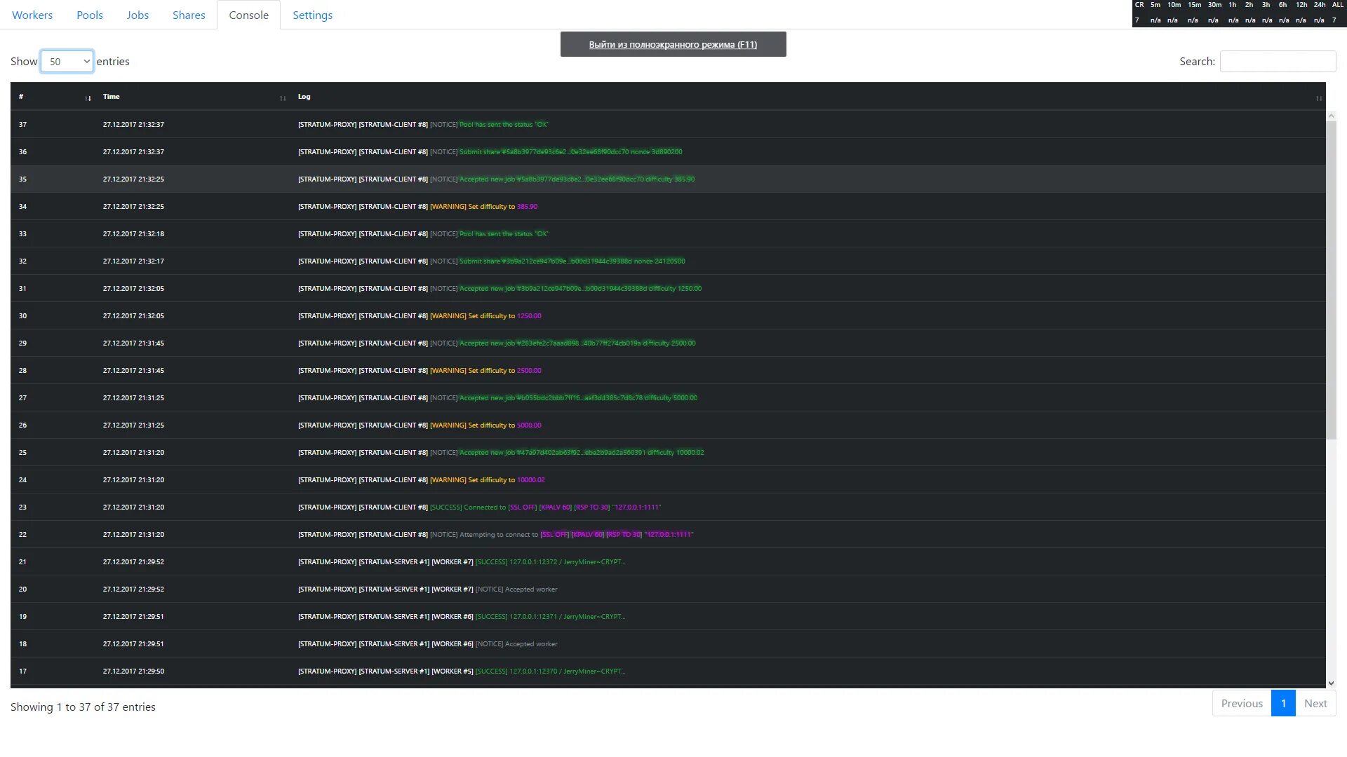 Nulls proxy for bs