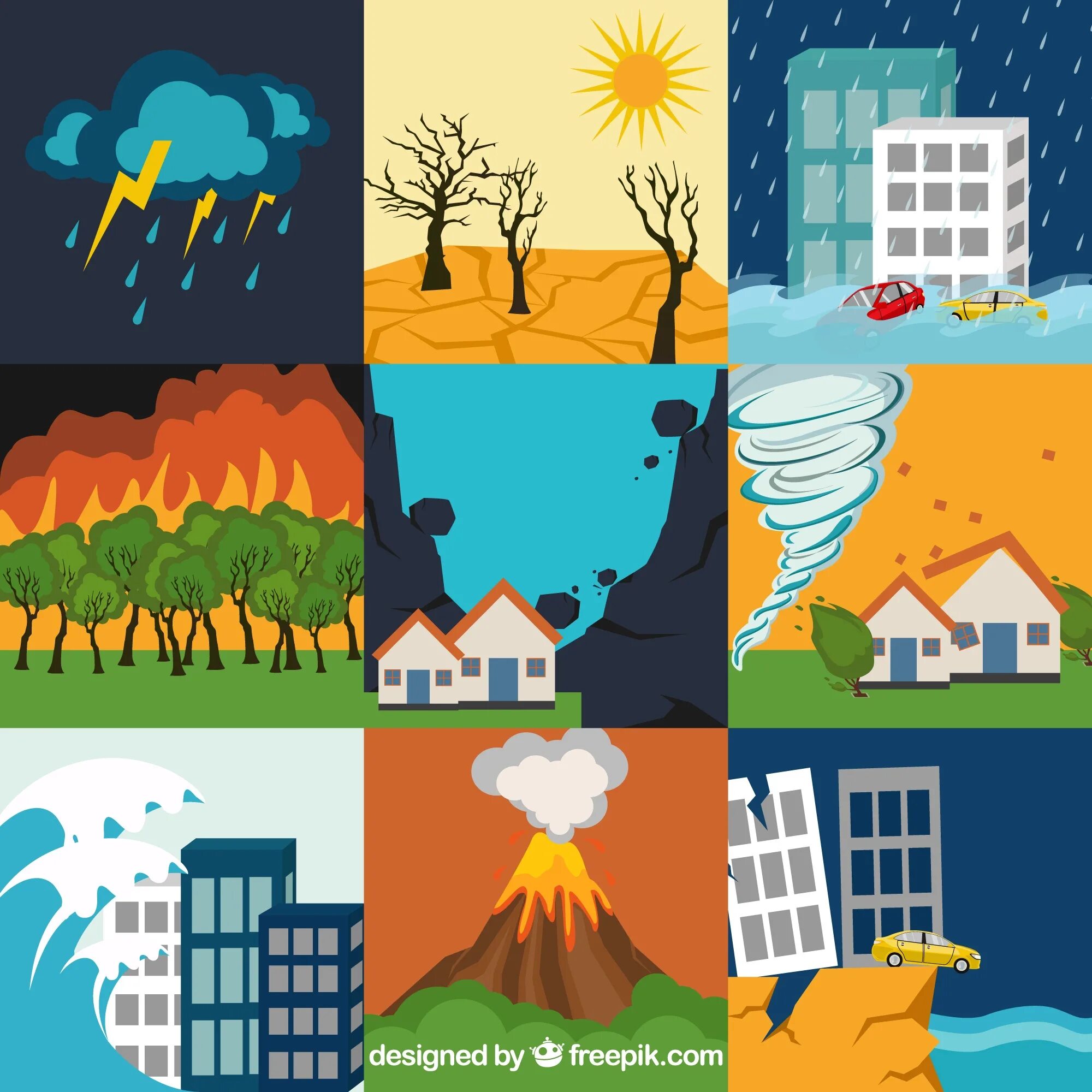природные катастрофы для детей. стихийные бедствия для детей. рисунки стихийных бедствий. природные катаклизмы рисунок. природные катастрофы вектор.