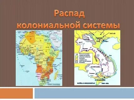 Распад колониальной системы формирование мирового социалистического лагеря