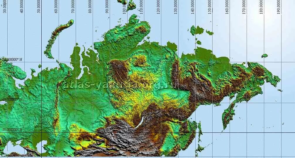 Тюменская область высота над уровнем моря. Карта рельефа России. Рельефная мкарта Росси. Рельльефная карта России. Карта рельефа России с высотами.