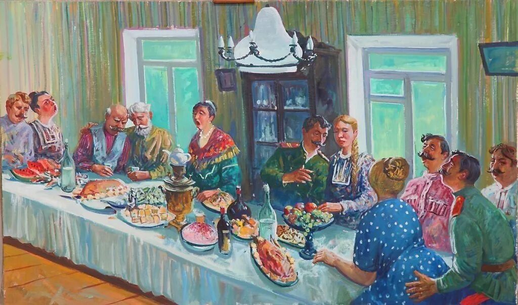 этикет поведения в гостях. «семейный обед». семья за столом. не вышла встречать гостей. и любимых встречал гостей.