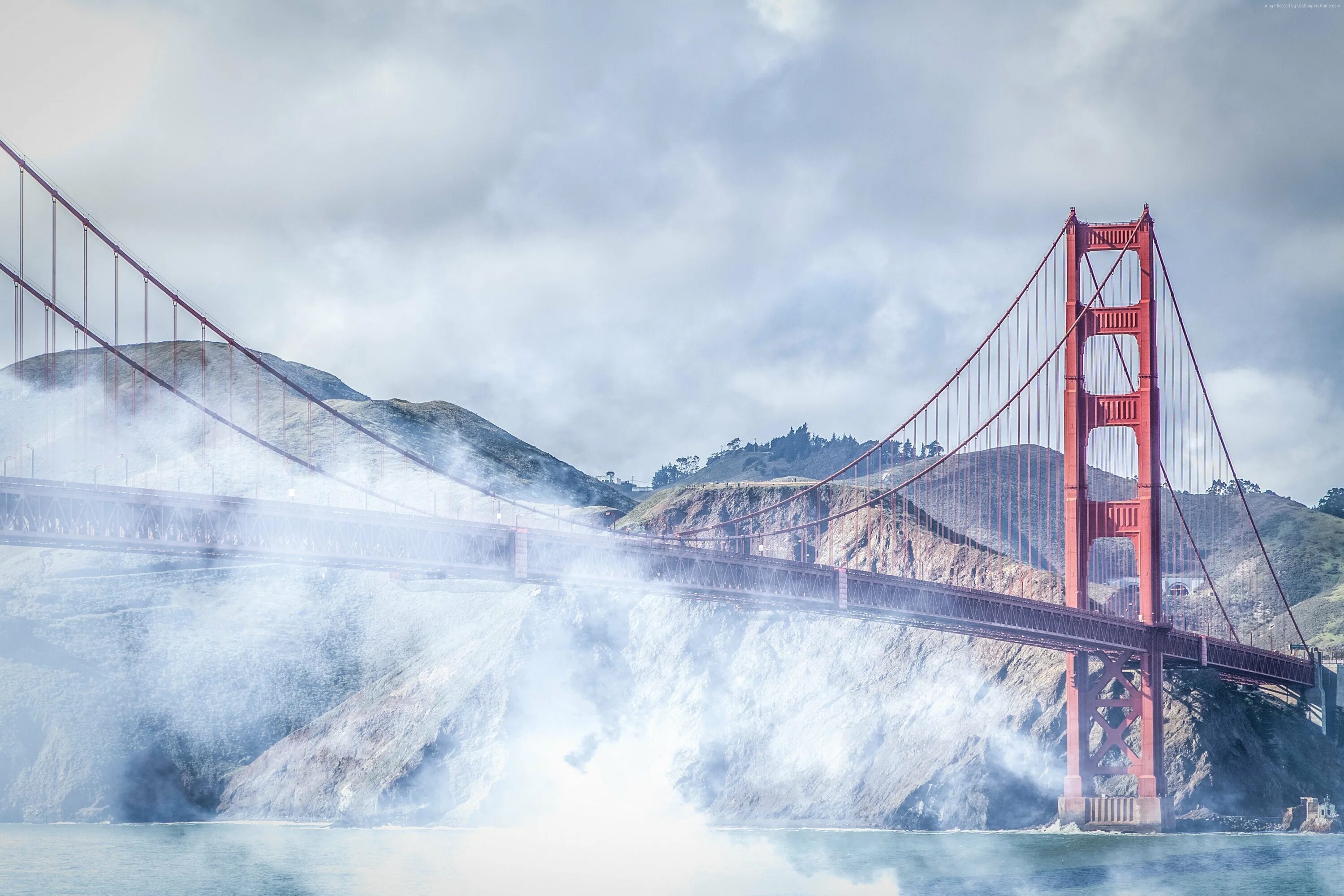 Топовые заставки. Доэрти Сан Франциско. Мост золотые ворота в Сан-Франциско в тумане.