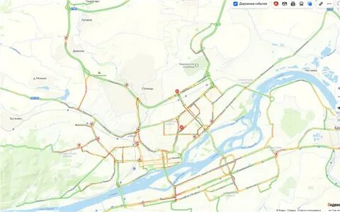 Пробки красноярска в реальном времени