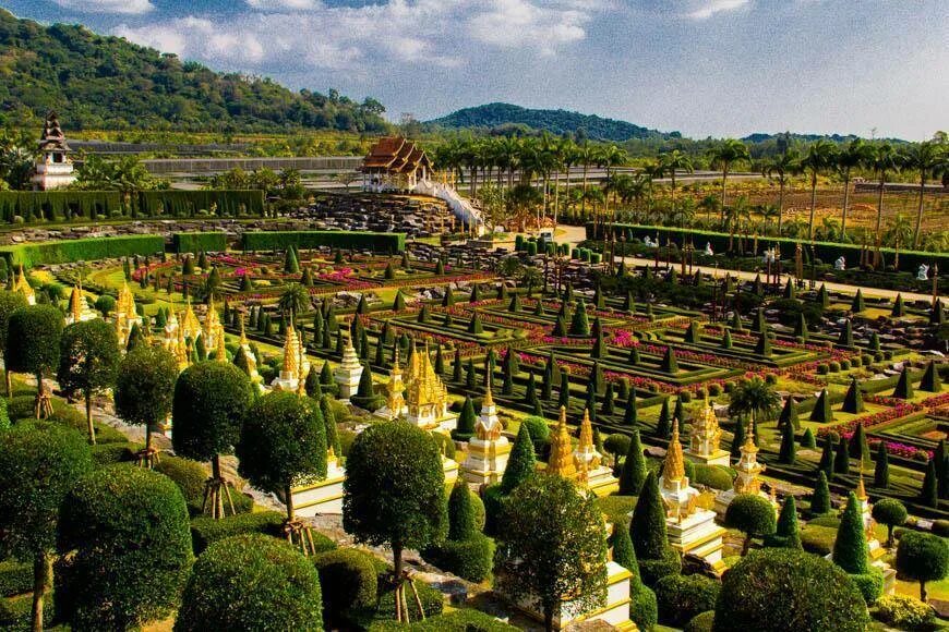 Сад мадам Нонг Нуч. Таиланд Ботанический сад Нонг Нуч. Парк Нонг Нуч в Паттайе. Сад Нонг Нуч в Паттайе.