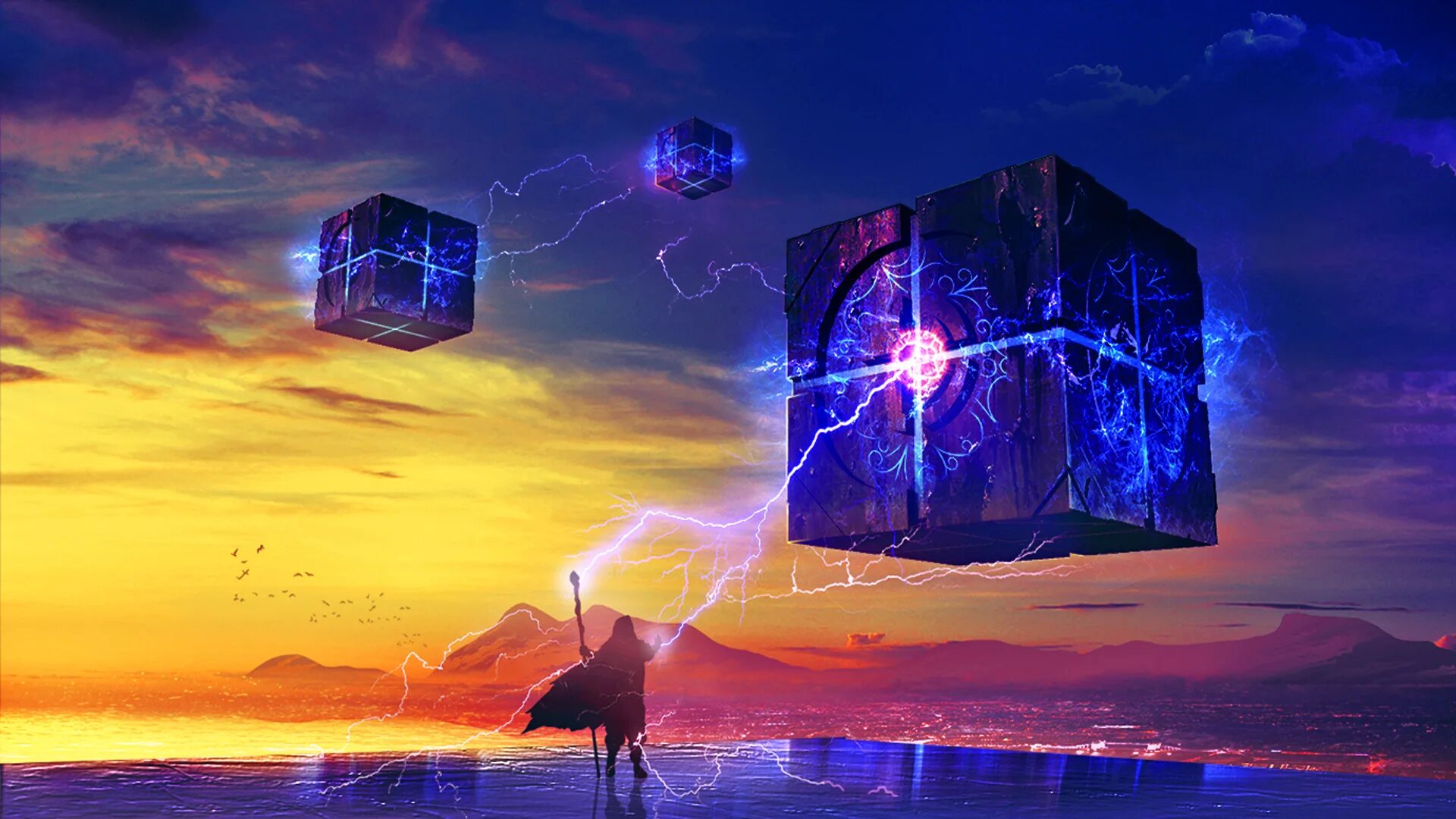 Кубы в воздухе. Стеклянный куб в пустыне. Кубы в воздухе. Летающий куб. Куб фэнтези.