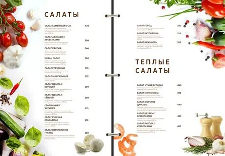 Карта меню