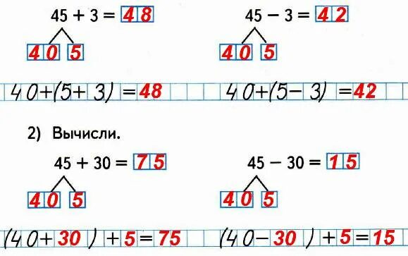 Математика 4 рабочая тетрадь стр 44. Вычисли и Сравни способы вычислений. Вычисли и Сравни способы вычислений вычисли. Вычисли и Сравни способы вычислений 45+3. Вычисли и Сравни способы вычислений 2 класс.